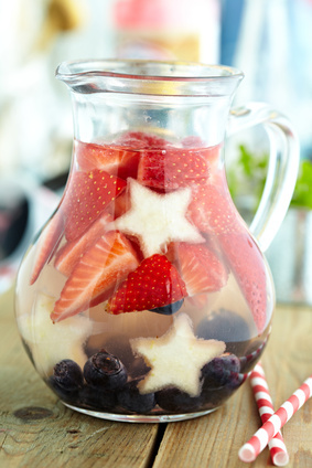 Red, white and blue Sangria