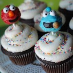 5. Cookie Monster cake pop in cupcake